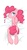 Size: 638x1200 | Tagged: safe, artist:anteater, artist:ooooarikui, pinkie pie, pony, g4, bed, body pillow, body pillow design, covering, music notes, on back, pixiv, simple background, sweatdrop, tail covering, whistling, white background