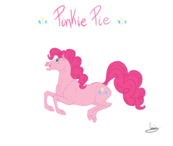 Size: 900x764 | Tagged: safe, artist:vanycat, pinkie pie, earth pony, pony, g4, female, mare, pronking, realistic, realistic horse legs, simple background, solo, transparent background