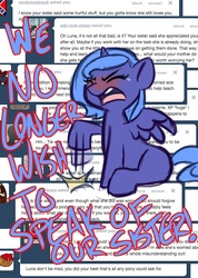 Size: 642x900 | Tagged: safe, artist:robd2003, princess celestia, princess luna, moon-fall, g4, ask