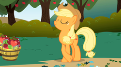 Size: 1023x573 | Tagged: safe, screencap, applejack, earth pony, pony, g4, female, mare, solo