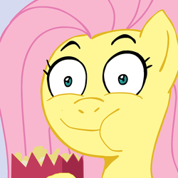 Size: 945x945 | Tagged: safe, artist:megasweet, fluttershy, g4, popcorn