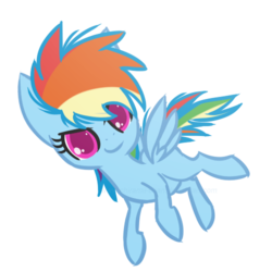 Size: 500x500 | Tagged: safe, artist:php177, rainbow dash, pony, g4, female, filly, filly rainbow dash, simple background, solo, younger