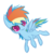 Size: 500x500 | Tagged: safe, artist:php177, rainbow dash, pony, g4, female, filly, filly rainbow dash, simple background, solo, younger