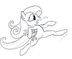 Size: 1728x1408 | Tagged: safe, artist:snapai, fluttershy, pegasus, pony, g4, bipedal, female, mare, open mouth, sketch, solo, talking