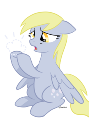 Size: 3508x4961 | Tagged: safe, artist:celestialess, derpy hooves, pegasus, pony, g4, female, mare, sad, simple background, solo, transparent background, vector