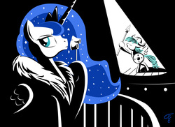 Size: 2336x1697 | Tagged: safe, artist:eternal-equilibrium, princess luna, sunshower raindrops, g4