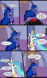 Size: 800x1318 | Tagged: safe, artist:loceri, princess celestia, princess luna, g4, comic, innocent, spanish, translation, xxx