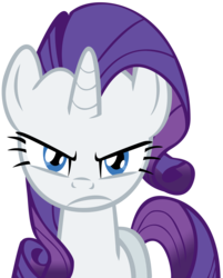 Size: 2361x2938 | Tagged: safe, artist:theflutterknight, rarity, pony, unicorn, g4, look before you sleep, angry, female, frown, high res, it is on, looking at you, mare, simple background, solo, transparent background, vector
