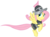 Size: 5000x3700 | Tagged: safe, artist:theflutterknight, fluttershy, private pansy, pegasus, pony, g4, female, flying, mare, simple background, solo, transparent background, vector