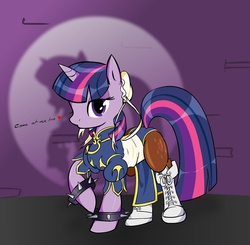 Size: 1540x1512 | Tagged: safe, artist:zev, twilight sparkle, pony, unicorn, g4, chun li, clothes, come at me bro, cosplay, costume, crossover, duckface, female, mare, pantyhose, solo, street fighter, unicorn twilight