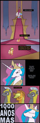 Size: 720x2226 | Tagged: safe, applejack, princess celestia, g4, spanish, translation