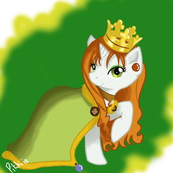 Size: 900x900 | Tagged: safe, artist:pikkinon, pony, cornet, crown, jewelry, ponified, regalia, rhapsody: a musical adventure, solo