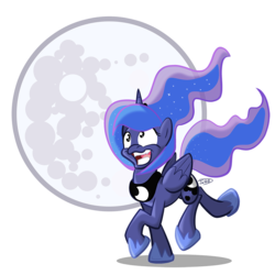 Size: 1100x1101 | Tagged: safe, artist:secoh2000, princess luna, alicorn, pony, g4, female, insanity, lunatic, mare, solo