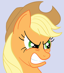 Size: 889x1000 | Tagged: safe, artist:flashinthepan, applejack, earth pony, pony, g4, angry, female, mare, reaction image, solo
