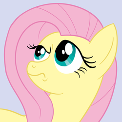 Size: 1000x1000 | Tagged: safe, artist:flashinthepan, fluttershy, pegasus, pony, g4, :c, female, frown, mare, reaction image, solo