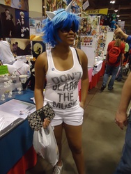 Size: 3240x4320 | Tagged: safe, dj pon-3, vinyl scratch, human, g4, clothes, cosplay, irl, irl human, photo, tank top