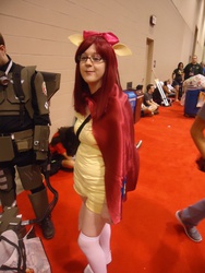 Size: 3240x4320 | Tagged: safe, apple bloom, human, g4, cosplay, glasses, irl, irl human, photo