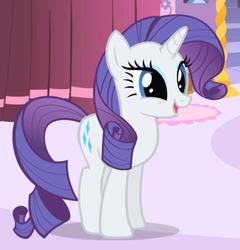 Size: 885x921 | Tagged: safe, screencap, rarity, pony, unicorn, g4, carousel boutique, cute, female, mare, open mouth, raribetes, solo