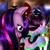 Size: 3508x3508 | Tagged: safe, artist:noideasfornicknames, princess celestia, twilight sparkle, oc, oc:nyx, fanfic:past sins, g4, crying, faic, high res, trio