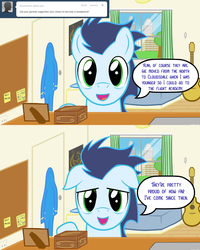 Size: 853x1067 | Tagged: safe, artist:catiron, soarin', ask soarin the wonderbolt, g4, ask, tumblr