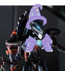 Size: 310x339 | Tagged: safe, edit, trixie, g4, actor allusion, bionicle, kathleen barr, lego, roodaka, web of shadows