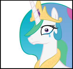 Size: 538x514 | Tagged: safe, princess celestia, pony, g4, crying, female, solo