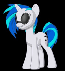 Size: 658x718 | Tagged: safe, artist:hashbro, dj pon-3, vinyl scratch, pony, unicorn, g4, 3d, cel shading, female, mare, solo