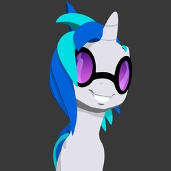 Size: 680x680 | Tagged: safe, artist:hashbro, dj pon-3, vinyl scratch, pony, g4, 3d, cel shading, female, solo