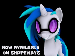 Size: 800x600 | Tagged: safe, artist:hashbro, dj pon-3, vinyl scratch, g4, 3d, female, shapeways