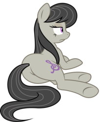 Size: 4101x5000 | Tagged: safe, artist:discommunicator, artist:kooner-cz, octavia melody, earth pony, pony, g4, absurd resolution, butt, cute, female, hooves, mare, plot, simple background, solo, transparent background, underhoof, vector