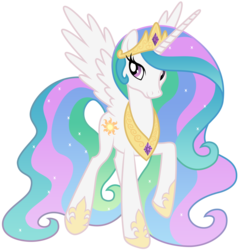 Size: 4786x5000 | Tagged: safe, artist:kooner-cz, princess celestia, alicorn, pony, g4, absurd resolution, female, mare, raised hoof, simple background, solo, transparent background