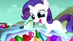 Size: 1000x563 | Tagged: safe, screencap, rarity, pony, g4, the cutie mark chronicles, cute, daaaaaaaaaaaw, filly, jewels, raribetes, solo