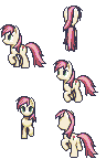 Size: 96x144 | Tagged: safe, artist:pix3m, roseluck, pony, g4, animated, female, pixel art, simple background, sprite, transparent background, trotting