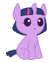 Size: 327x394 | Tagged: safe, artist:lezithian, twilight sparkle, pony, unicorn, g4, baby, baby pony, babylight sparkle, foal, simple background, sitting, transparent background, unicorn twilight