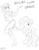 Size: 1041x1347 | Tagged: safe, artist:megasweet, pinkie pie, human, g4, crossover, dancing, fire emblem, fire emblem: the binding blade, lalum, monochrome