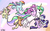 Size: 640x400 | Tagged: safe, artist:bodolsezters14, applejack, fluttershy, pinkie pie, princess celestia, rainbow dash, rarity, twilight sparkle, g4, mane six, pinkie pie riding celestia, ponies riding ponies, riding