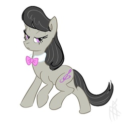 Size: 587x600 | Tagged: safe, artist:carnifex, octavia melody, earth pony, pony, g4, bowtie, female, mare, simple background, solo, white background