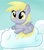 Size: 6188x7052 | Tagged: safe, artist:pridark, derpy hooves, pegasus, pony, g4, absurd resolution, cloud, cloudy, cute, female, filly, lying down, smiling, younger