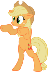 Size: 213x320 | Tagged: safe, applejack, earth pony, pony, g4, look before you sleep, my little pony: friendship is magic, bipedal, female, simple background, solo, spooky, transparent background, vector