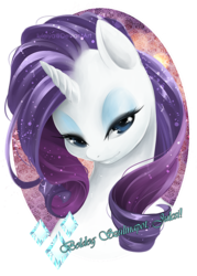 Size: 502x700 | Tagged: safe, artist:luleiya, rarity, pony, g4, bust, female, mare, portrait, solo