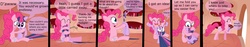 Size: 3400x640 | Tagged: safe, artist:noctulov, pinkie pie, twilight sparkle, earth pony, pony, unicorn, comic:chocolate rain roller, g4, comic, female, flattened, mare