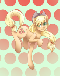 Size: 2219x2822 | Tagged: safe, artist:sorenbrian, applejack, earth pony, pony, g4, abstract background, female, high res, mare, solo