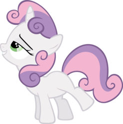 Size: 2000x2026 | Tagged: safe, artist:ocarina0ftimelord, sweetie belle, pony, unicorn, g4, bedroom eyes, female, filly, high res, show accurate, simple background, solo, transparent background, vector