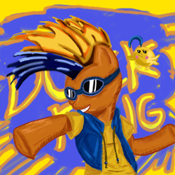 Size: 1500x1500 | Tagged: safe, duck king, fatal fury, king of fighters, neogeo, no shade, ponified, snk