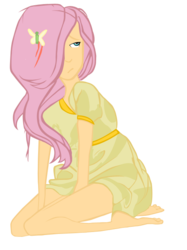 Size: 500x667 | Tagged: safe, artist:grendo11, fluttershy, human, g4, clothes, dress, humanized
