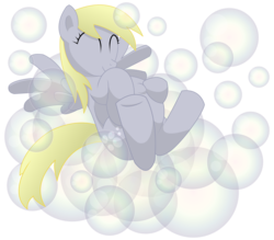 Size: 12000x10500 | Tagged: safe, artist:xniclord789x, derpy hooves, pegasus, pony, g4, absurd resolution, bubble, female, kicking, mare, pregnant, simple background, solo, transparent background