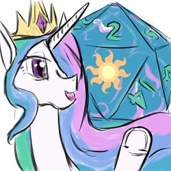 Size: 500x500 | Tagged: safe, artist:d715, princess celestia, g4, ask, d20, game tia, tumblr