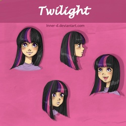 Size: 1170x1170 | Tagged: safe, artist:innerd, twilight sparkle, human, g4, bust, female, humanized, solo