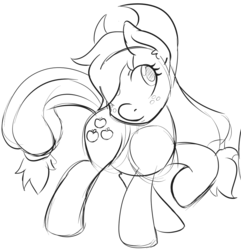 Size: 1135x1178 | Tagged: safe, artist:sweethd, applejack, g4, sketch