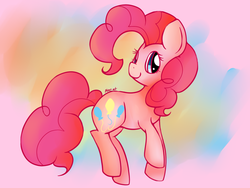 Size: 776x583 | Tagged: safe, artist:sunomii, pinkie pie, earth pony, pony, g4, abstract background, female, mare, solo